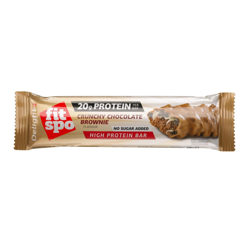FitSpo Delight Crunchy Chocolate Brownie baton proteinowy 60 g