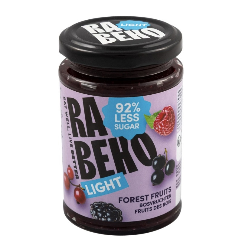 Rabeko Light Jam 230 g Owoce leśne/Forest fruits less sugar